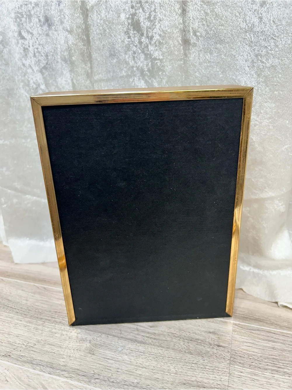 Vintage Gold Tone Hinged Double Picture Frame Oval Folding Tabletop